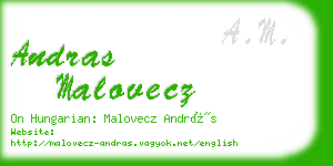andras malovecz business card